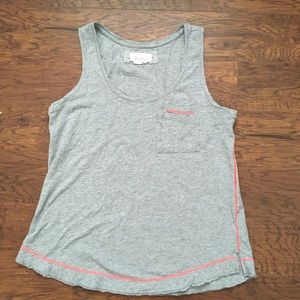 Anthropologie Women’s Medium Gray w/pink Tank Top